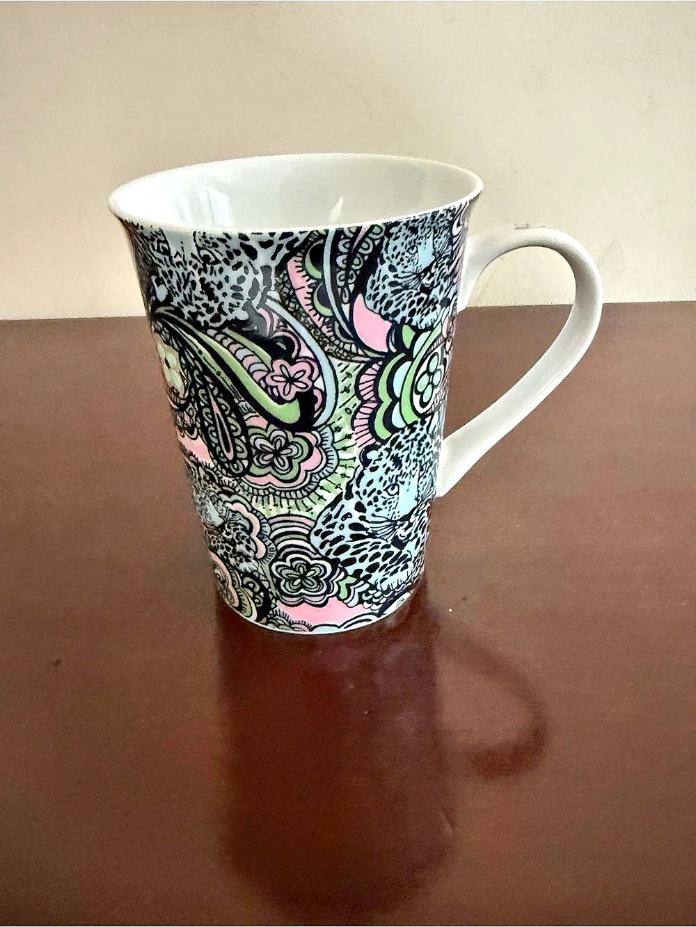 Lilly Pulitzer Lead a Colorful Life Ceramic Mug, Multicolor & White